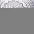 92" X 84" Gray And White Mandala Cotton Hanging Tapestry