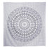 92" X 84" Black And White Mandala Cotton Hanging Tapestry