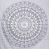 92" X 84" Black And White Mandala Cotton Hanging Tapestry