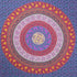 92" X 84" Blue Red And Yellow Mandala Cotton Hanging Tapestry
