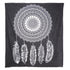 92" X 84" Black And White Abstract Cotton Hanging Tapestry