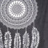 92" X 84" Black And White Abstract Cotton Hanging Tapestry