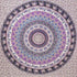 92" X 84" Purple Black And White Mandala Cotton Hanging Tapestry