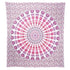 92" X 84" Pink White And Red Mandala Cotton Hanging Tapestry