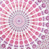 92" X 84" Pink White And Red Mandala Cotton Hanging Tapestry