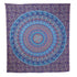 92" X 84" Sky Blue And Purple Mandala Cotton Hanging Tapestry