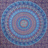 92" X 84" Sky Blue And Purple Mandala Cotton Hanging Tapestry