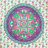 88" X 84" Green Purple And White Floral Cotton Hanging Tapestry