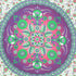 88" X 84" Green Purple And White Floral Cotton Hanging Tapestry
