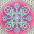 88" X 84" Green Pink And White Floral Cotton Hanging Tapestry