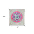 88" X 84" Green Pink And White Floral Cotton Hanging Tapestry