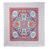 88" X 84" Red Blue And White Floral Cotton Hanging Tapestry