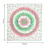 88" X 84" Green Red And White Floral Cotton Hanging Tapestry