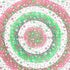 88" X 84" Green Red And White Floral Cotton Hanging Tapestry