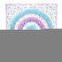 88" X 84" Pink Blue And White Floral Cotton Hanging Tapestry