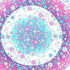 88" X 84" Pink Blue And White Floral Cotton Hanging Tapestry