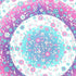 88" X 84" Pink Blue And White Floral Cotton Hanging Tapestry