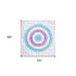 88" X 84" Pink Blue And White Floral Cotton Hanging Tapestry