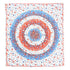 88" X 84" White Blue And Red Floral Cotton Hanging Tapestry