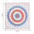 88" X 84" White Blue And Red Floral Cotton Hanging Tapestry