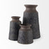 6" Brown Abstract Cylinder Ceramic Table Vase