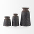 7" Brown Abstract Cylinder Ceramic Table Vase