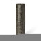 15" Black And Gold Abstract Cylinder Ceramic Table Vase