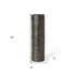 15" Black And Gold Abstract Cylinder Ceramic Table Vase