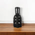9" Black Abstract Cylinder Metal Table Vase