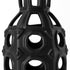 9" Black Abstract Cylinder Metal Table Vase