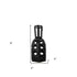 9" Black Abstract Cylinder Metal Table Vase