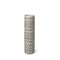 14" Cream Geometric Cylinder Ceramic Table Vase