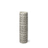14" Cream Geometric Cylinder Ceramic Table Vase