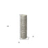 14" Cream Geometric Cylinder Ceramic Table Vase