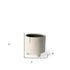 7" White Abstract Cylinder Ceramic Table Vase
