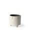 7" White Abstract Cylinder Ceramic Table Vase