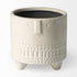 7" White Abstract Cylinder Ceramic Table Vase