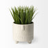 7" White Abstract Cylinder Ceramic Table Vase