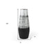 19" Black Gray And White Abstract Cylinder Ceramic Table Vase