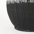 13" Black Gray And White Abstract Cylinder Ceramic Table Vase