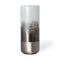 13" White Abstract Crystal Glass Cylinder Table Vase