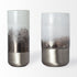 13" White Abstract Crystal Glass Cylinder Table Vase