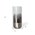 13" White Abstract Crystal Glass Cylinder Table Vase