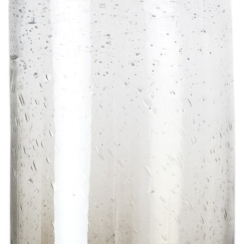 11" Gold Abstract Cylinder Crystal Glass Table Vase