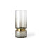 11" Gold Abstract Cylinder Crystal Glass Table Vase