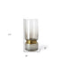 11" Gold Abstract Cylinder Crystal Glass Table Vase