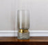 11" Gold Abstract Cylinder Crystal Glass Table Vase