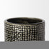10" Black And Gold Abstract Cylinder Ceramic Table Vase