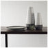 21" Gray And White Abstract Cylinder Ceramic Table Vase