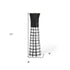 17" Black And White Abstract Cylinder Ceramic Table Vase